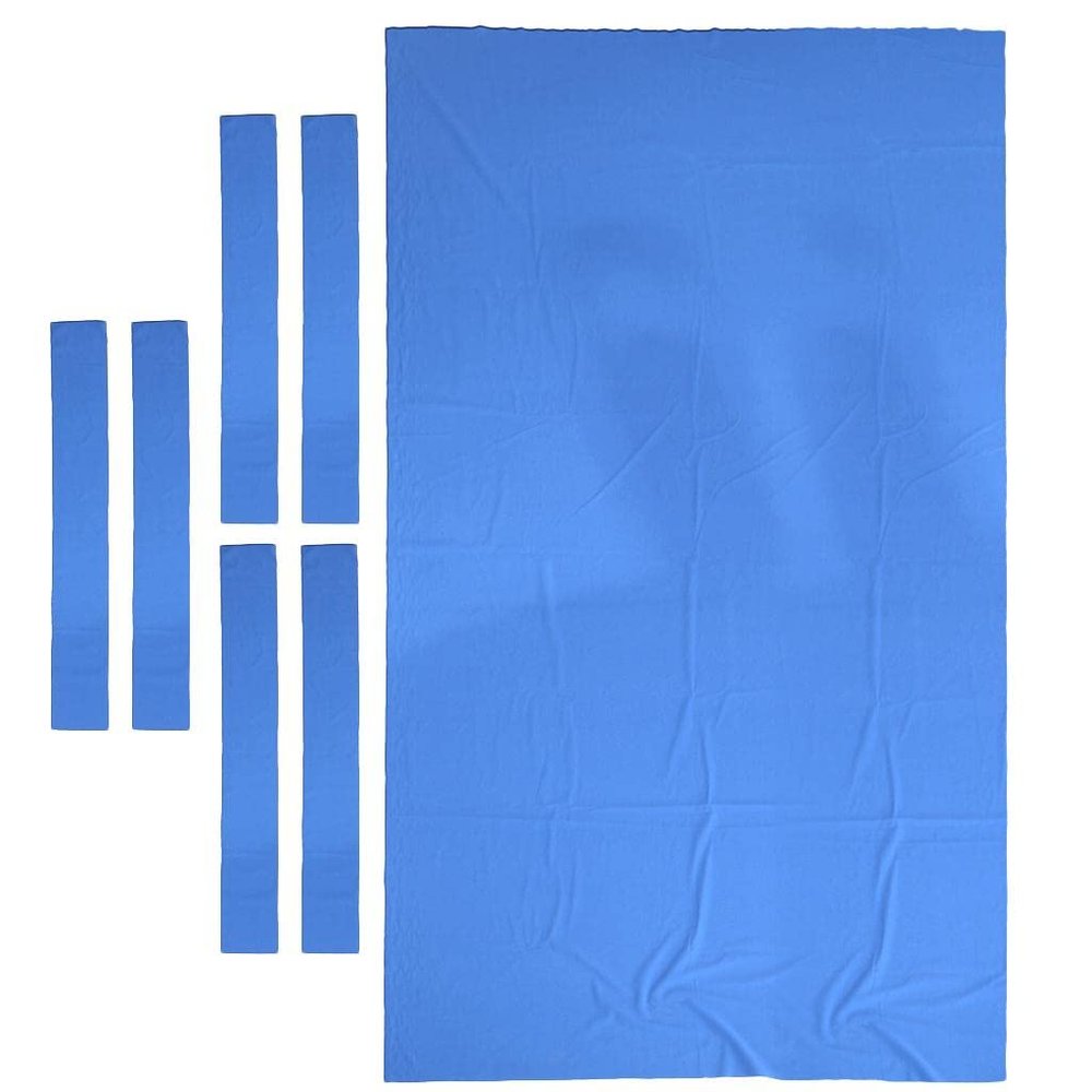 pistro Worsted Pool Table Felt 7/8 Foot Billiard Snooker Table Cloth Side Strips - 8ft Blue