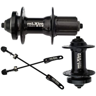 pistro Bicycle Axle Wheel Hub - 32/36H Front and Rear Bike Hub Set, Aluminum Alloy Quick Release Lever Skewers Axle, 1 Pair - 32H Cassette Hubs