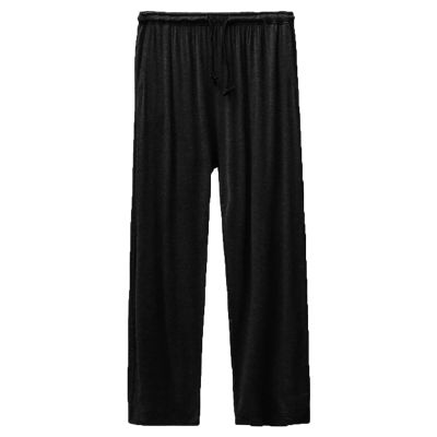 JEsilunmaMY Men's Plus Size Pajama Pants Casual Loose Sleep Pants with Elastic Waist Lightweight Lounge Athletic Sweatpants (Black,3X-Large)