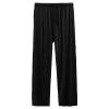 JEsilunmaMY Men's Plus Size Pajama Pants Casual Loose Sleep Pants with Elastic Waist Lightweight Lounge Athletic Sweatpants (Black,3X-Large) view 1