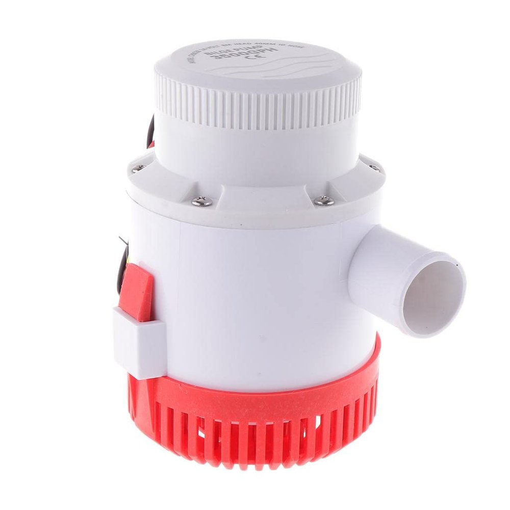 pistro High Flow Submersible Marine Bilge Pumps Boat Plumbing Electric Water Pumps, Vibrationless Silent Operation - 3500GPH 24V