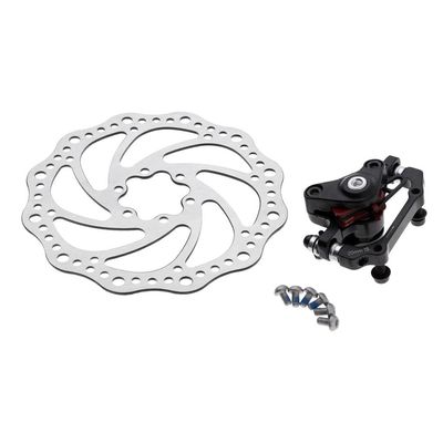 pistro Mechanical Disc Brake Caliper with 160mm Rotors for Road Bike - Rear Caliper Rotor
