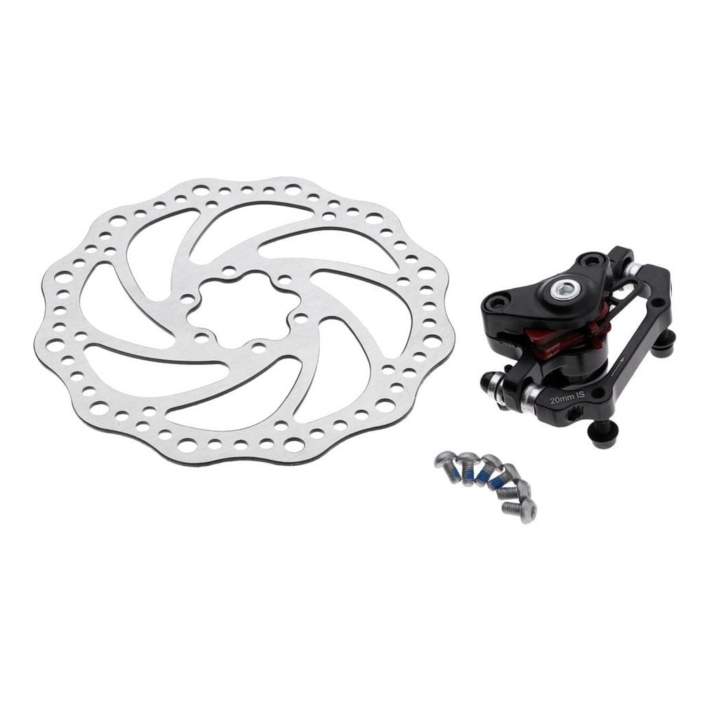 pistro Mechanical Disc Brake Caliper with 160mm Rotors for Road Bike - Rear Caliper Rotor