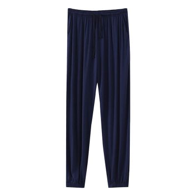 JEsilunmaMY Men's Athletic Sweatpants Plus Size Casual Pajama Pants with Elastic Waist Solid Color Thin Sleep Lounge Pants (Dark Blue,3X-Large)