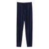 JEsilunmaMY Men's Athletic Sweatpants Plus Size Casual Pajama Pants with Elastic Waist Solid Color Thin Sleep Lounge Pants (Dark Blue,3X-Large) view 1