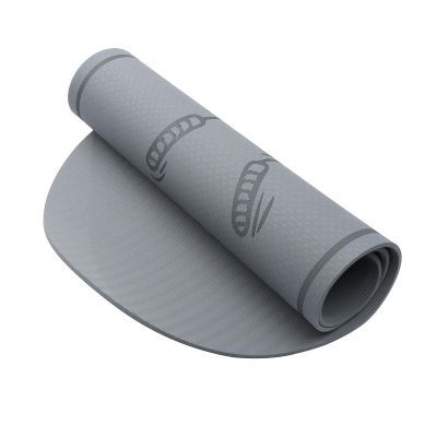 pistro TPE Exercise Jump Rope Mat Sound Isolation Damping High Density Silent Yoga Mat - Gray, 140x60cm