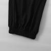 JEsilunmaMY Men's Athletic Sweatpants Plus Size Casual Pajama Pants with Elastic Waist Solid Color Thin Sleep Lounge Pants (Black,5X-Large) view 3