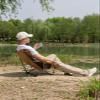 iClimb Low Ultralight Compact Camping Folding Chair with Side Pocket and Carry Bag (Khaki) view 2