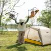 iClimb Low Ultralight Compact Camping Folding Chair with Side Pocket and Carry Bag (Khaki) view 4