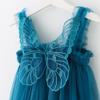 Baby Girls Butterfly Tutu Dress Summer Sleeveless Princess Birthday Party Dresses Toddler Little Girl First Communion Pageant Flower Sundress with Headband Outfit Set Blue Butterfly 18-24 Months view 3