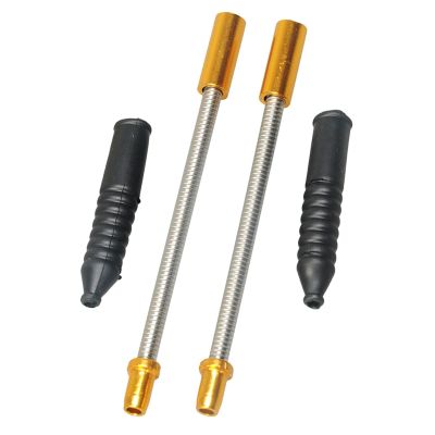 pistro 1 Set Bike V Brake Noodle Cable Guide Pipe Rubber Boots Bicycle Cycling Antilock Brake System - Gold