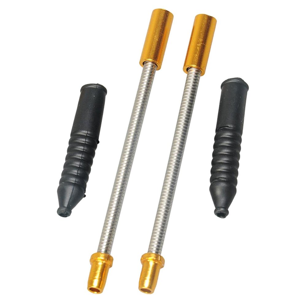 pistro 1 Set Bike V Brake Noodle Cable Guide Pipe Rubber Boots Bicycle Cycling Antilock Brake System - Gold