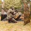 Lenotos 3-Panel Pop Up Ground Blind, Easy-Setup Hunting Blind for Deer, Turkey, Duck - Dry Grass Camo(A-1004) view 3