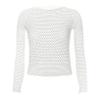 ACSUSS Men's Fishnet T-Shirt Mesh See Through Round Neck Muscle Undershirt Sexy Tops White One Size view 1