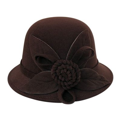 BCDlily Women Derby Elegant Wool Flower Bucket Hat Lady Vintage Cloche Tea Party Bowler Hats