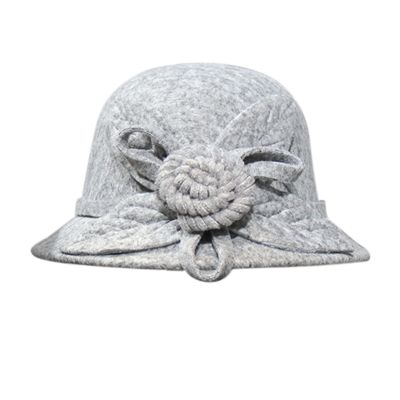 BCDlily Women Derby Elegant Wool Flower Bucket Hat Lady Vintage Cloche Tea Party Bowler Hats