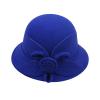 BCDlily Women Derby Elegant Wool Flower Bucket Hat Lady Vintage Cloche Tea Party Bowler Hats view 1