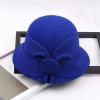 BCDlily Women Derby Elegant Wool Flower Bucket Hat Lady Vintage Cloche Tea Party Bowler Hats view 3