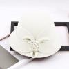 BCDlily Women Derby Elegant Wool Flower Bucket Hat Lady Vintage Cloche Tea Party Bowler Hats view 3