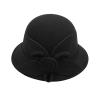 BCDlily Women Derby Elegant Wool Flower Bucket Hat Lady Vintage Cloche Tea Party Bowler Hats view 1