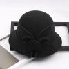 BCDlily Women Derby Elegant Wool Flower Bucket Hat Lady Vintage Cloche Tea Party Bowler Hats view 3