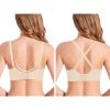 Pushlus Push Up Thick Padded Plunge Underwire T Shirt Bra Lift Support for Women Add One Cup 36A Nude view 4