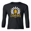Football Champions 2023 LVII Playoff Final Youth Long Sleeve T-Shirt (Black, Youth Medium) view 1