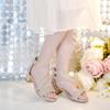 LAURMOSA Little Girls Gold Dress Shoes Teen Heels for Kids Sparkly Sandals Flower Girl Shoes Size 4 High Heels for Kids Wedding Party Tween Fancy Dress Sandals(L1006GlGold 4) view 2