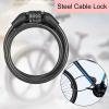 Bike Lock Cable, Security Bike Lock with 4 Digit Combination Bicycle Lock for Outdoor Equipment view 2
