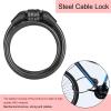 Bike Lock Cable, Security Bike Lock with 4 Digit Combination Bicycle Lock for Outdoor Equipment view 3
