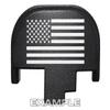 NDZ Performance Rear Slide Cover Plate for Smith & Wesson M&P M2.0 Full Size & Compact 9MM .40 S&W .357 Sig .45 ACP Laser Engraved Aluminum in Black - Skull and Crossbones Jolly Roger view 4