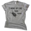 EVERTREE CLOTHING I Woke Up Kafka Shirt, Unisex Women's Men's Shirt, Kafka Shirt, Literature Shirt, Literary English Shirt, Dark Heather Gray, X-Small view 1