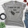 EVERTREE CLOTHING I Woke Up Kafka Shirt, Unisex Women's Men's Shirt, Kafka Shirt, Literature Shirt, Literary English Shirt, Dark Heather Gray, X-Small view 2