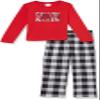 Calvin Klein Girls' Long Sleeve Brushed Micro Pajama Set, Stars/Leopard, 8T view 1
