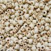 Ivory Skull Pony Beads Brown Ant. Made in USA Halloween Crafts Paracord Survival view 1