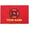 Lightning X Custom Embroidered Rip-Away Patch for LXP Fire Fighter Turnout Gear Bags w/Embroidered Name - RED view 2