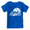 Los Angeles Baseball Skyline Kid's Fan T-Shirt (Royal T-Shirt, YS) view 1