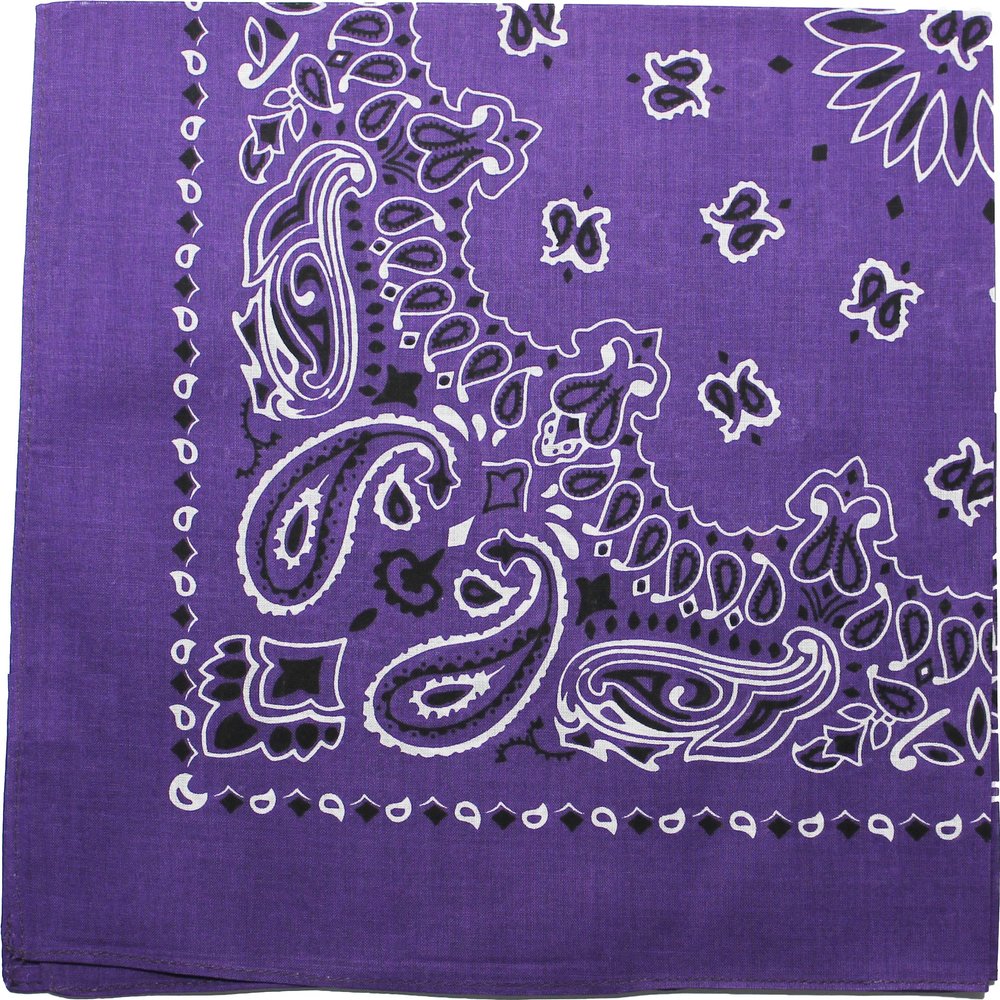 ARMYU Classic Trainmen Paisley Bandanas, Military Army Head Scarf Do-rag Cotton Bandanna (Purple - 22")