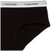 Calvin Klein Kids Girls' Modern Cotton Hipster Underwear 2-Pack, Heather Grey/Black, Large view 2