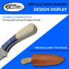 SZCO SANZ Damascus Hunting Knife 8.5 Inch - Sapphire Fixed Blade Camping Knife with Bone & Acrylic Handle, Full Tang Blade & Sheath for Hunting, Camping & Outdoor uses for Men view 4