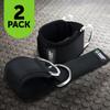 Gradient Fitness Ankle Straps (2 Pack) | Ankle Strap for Cable Machine, Ankle Bands for Working Out, Cable Ankle Strap, Cable Machine Attachment, Ankle Cable Attachments for Gym (Black, 2 D-Rings) view 4