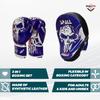 Spall Pro US Boxing Training Set - Synthetic Leather Boxing Gloves with Focus Pad Boxing Mitts, MMA Training with Punch Gloves MMA Boxing Mitts for Kids Adults, Born to Fight Blue - 10 Oz view 2