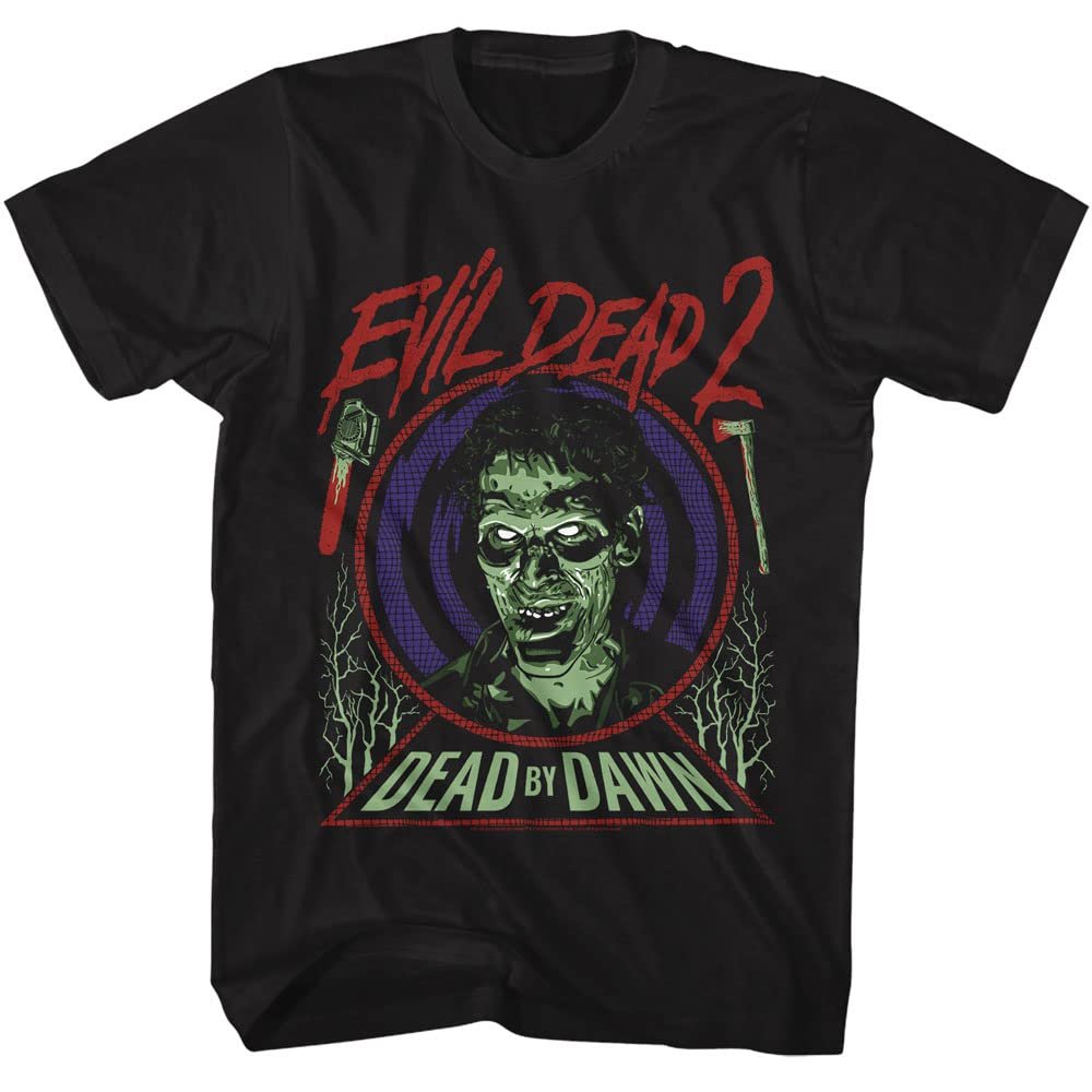 Evil Dead 2 T Shirt Ash Dead by Dawn Men's Short Sleeve T Shirt 80s Horror Comedy Graphic Tees