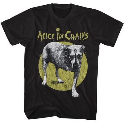 American Classics Alice in Chains T Shirt Self Titled Album Cover Men's Short Sleeve 90s Music Graphic Tees Black