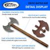 SZCO Supplies 32" Medieval Style Celtic Double Bladed Wood Handle Battle Axe with Sheath, Brown view 2