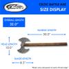 SZCO Supplies 32" Medieval Style Celtic Double Bladed Wood Handle Battle Axe with Sheath, Brown view 3