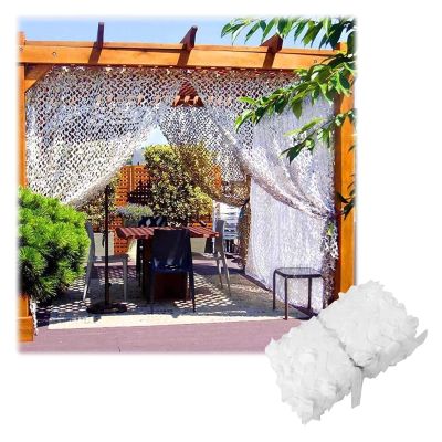 3X4M 4X7M 5X10M 8X8M 10X10M Gazebo Decoration Camouflage Net Sun Protection, Blinds Sunshade Net, Snow Camo Netting, Customizable, For Outdoor Camping Pergola Theme Party Decorations - White ( Size :
