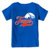 Texas Baseball Skyline Kid's Fan T-Shirt (Royal T-Shirt, YL) view 1