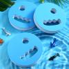Honoson 8 Pcs Water Exercise Discs 7.1 Inch Diameter Water Weights for Pool Exercise Set Aerobic Equipment EVA Foam Hand Held Swim Disc for Adults Swimming Beginner(Blue White) view 4