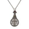 1928 Jewelry Medi Cross Filigree Sliding Magnifying Glass Siam Red Crystal Pendant Necklace For Women 30", Multifunctional Magnifier Perfect For Reading Menus, Labels, Books, Magazines, Made In USA view 1